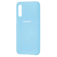 Чехол Silicone cover для Samsung Galaxy A21, голубой
