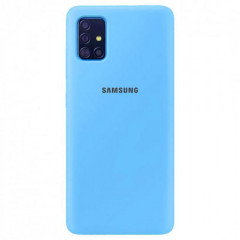 Чехол Silicone cover для Samsung Galaxy A71, голубой