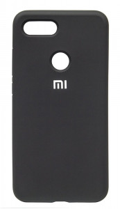 Чехол Silicone cover для Xiaomi Mi8 Lite, черный