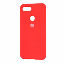Чехол Silicone cover для Xiaomi Mi8 Lite, оранжевый