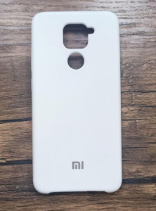 Чехол Silicone cover для Xiaomi Redmi Note 9, белый