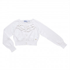 Кардиган Chicco белый вязаный для девочки
