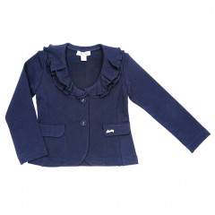 Кардиган Chicco синий с рюшками для девочки