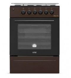 Комбинированная плита Artel Milagro 10-K Без гриля, с чугунными решетками (Коричневая)