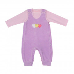 Комплект Kid kid цвет сиреневый Велюр выш сердечко для девочек