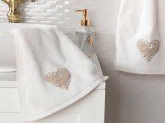 СЕРДЕЧНОЕ ПОЛОТЕНЦЕ С ВЫШИВКОЙ 30X45 CM ECR