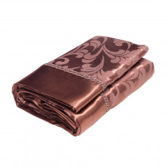 Скатерть Kinli коричневый с бортами