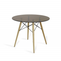 Стол кухонный (Стокгольм Раунд МК ) СТЕКЛЯННЫЙ