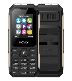 Телефон Novey T100 Tank Black-Gold, Black-Silver
