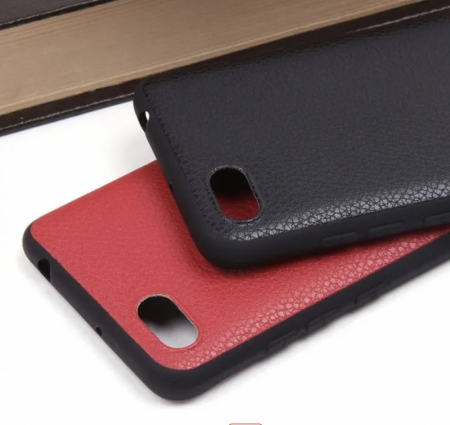 Чехол под кожу для Xiaomi Redmi 6A, черный - image 2