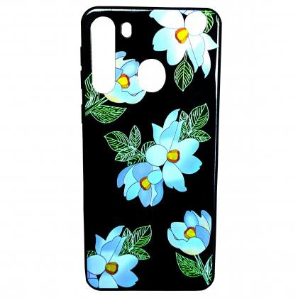 Чехол с белыми цветами для Samsung Galaxy A50 - image 1