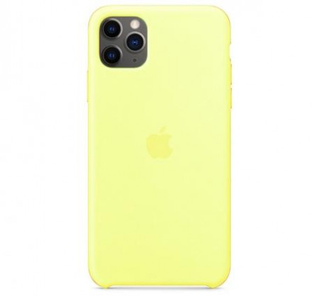 Чехол Silicone Case для iPhone 11 Pro Max, лимонный - image 1