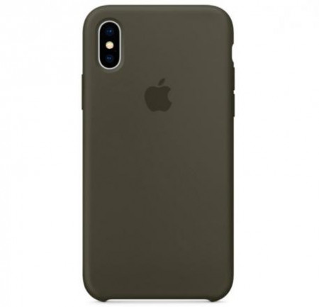 Чехол Silicone Case для iPhone XS Max, оливковый - image 1