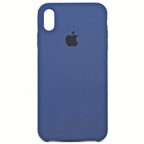 Чехол Silicone Case для iPhone XS темный-синий - image 1