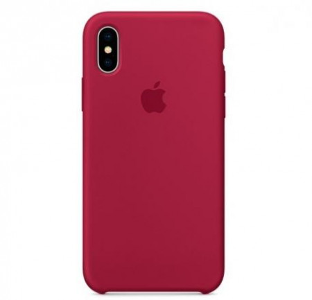Чехол Silicone Case для iPhone X/XS, малиновый - image 1