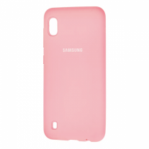 Чехол Silicone cover для Samsung Galaxy A10, розовый - image 1