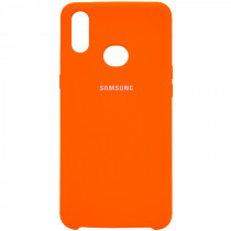 Чехол Silicone cover для Samsung Galaxy A10S, оранжевый - image 1