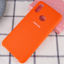 Чехол Silicone cover для Samsung Galaxy A11, оранжевый - image 1
