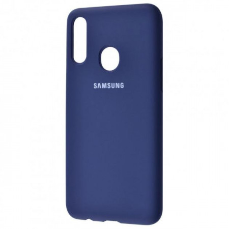 Чехол Silicone cover для Samsung Galaxy A20S, темно-синий - image 1