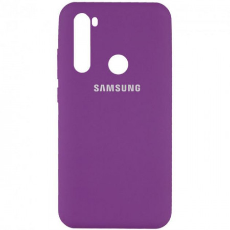 Чехол Silicone cover для Samsung Galaxy A21, фиолетовый - image 1