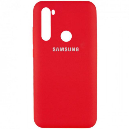 Чехол Silicone cover для Samsung Galaxy A21, красный - image 1