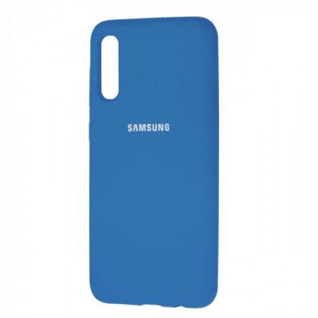 Чехол Silicone cover для Samsung Galaxy A21, синий - image 1