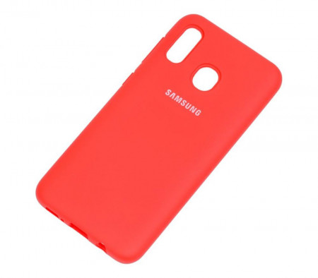 Чехол Silicone cover для Samsung Galaxy A30, красный - image 1
