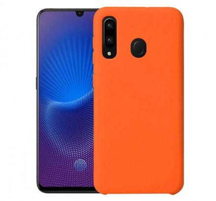 Чехол Silicone cover для Samsung Galaxy A30, оранжевый - image 1