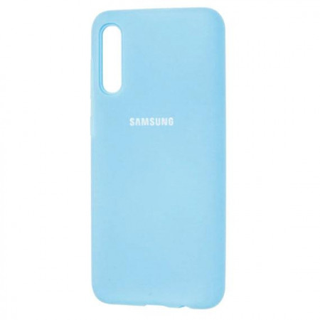 Чехол Silicone cover для Samsung Galaxy A30s, голубой - image 1