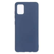 Чехол Silicone cover для Samsung Galaxy A31, темно синий - image 1