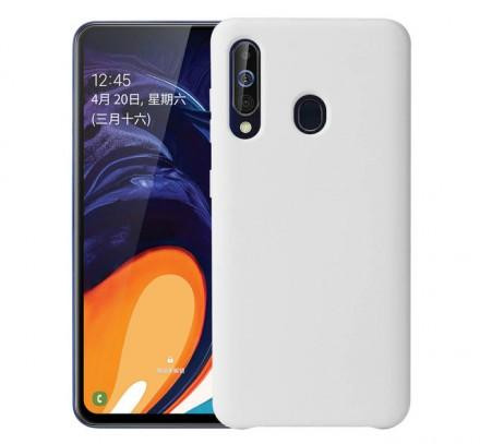 Чехол Silicone cover для Samsung Galaxy A40s, белый - image 1
