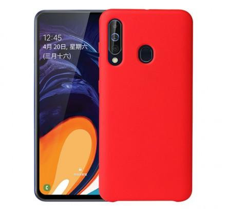 Чехол Silicone cover для Samsung Galaxy A40s, красный - image 1