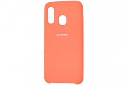 Чехол Silicone cover для Samsung Galaxy A40s, пудровый - image 1