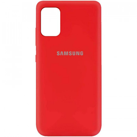 Чехол Silicone cover для Samsung Galaxy A41, малиновый - image 1