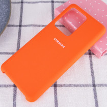 Чехол Silicone cover для Samsung Galaxy A41, оранжевый - image 1