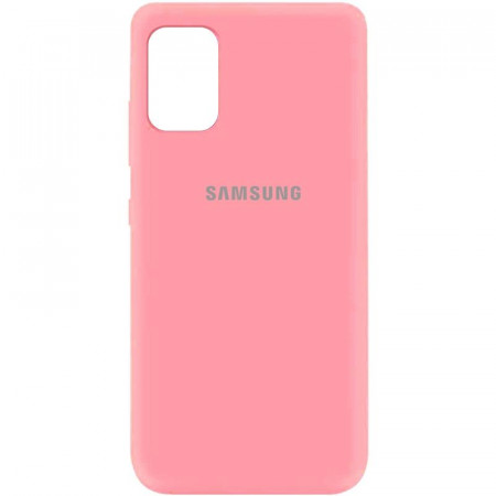 Чехол Silicone cover для Samsung Galaxy A41, розовый - image 1