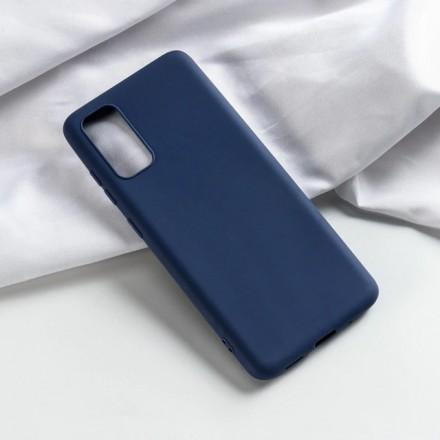 Чехол Silicone cover для Samsung Galaxy A41, синий - image 1