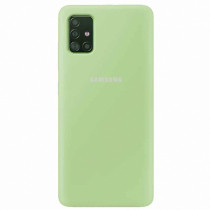 Чехол Silicone cover для Samsung Galaxy A41, зеленый - image 1