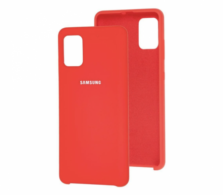 Чехол Silicone cover для Samsung Galaxy A51, красный - image 1