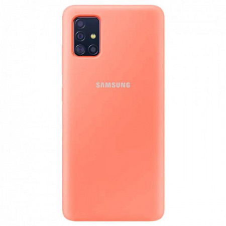 Чехол Silicone cover для Samsung Galaxy A51, персиковый - image 1