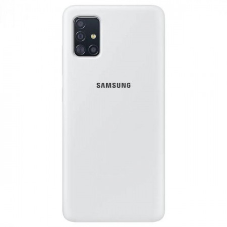 Чехол Silicone cover для Samsung Galaxy A71, белый - image 1