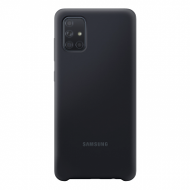 Чехол Silicone cover для Samsung Galaxy A71, черный - image 1