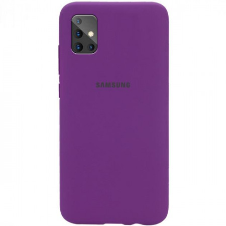 Чехол Silicone cover для Samsung Galaxy A71, фиолетовый - image 1