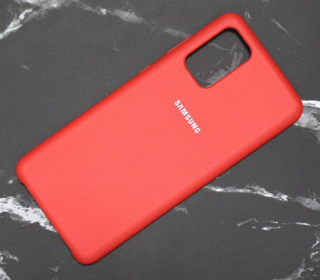 Чехол Silicone cover для Samsung Galaxy A71, красный - image 1
