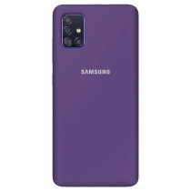Чехол Silicone cover для Samsung Galaxy A71, сливовый - image 1