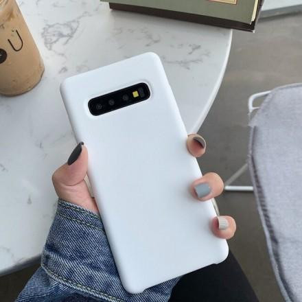 Чехол Silicone cover для Samsung Galaxy S10 Plus, белый - image 1