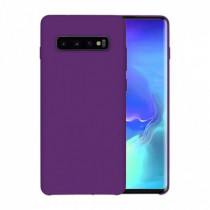 Чехол Silicone cover для Samsung Galaxy S10 Plus, фиолетовый - image 1
