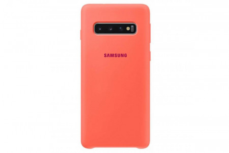 Чехол Silicone cover для Samsung Galaxy S10 Plus, коралловый - image 1