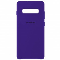 Чехол Silicone cover для Samsung Galaxy S10 Plus, сливовый - image 1