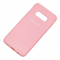 Чехол Silicone cover для Samsung Galaxy S10, розовый - image 1
